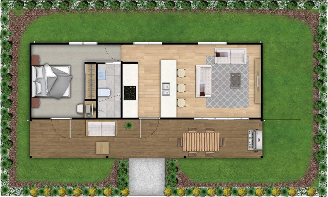Site plan of the ten residences