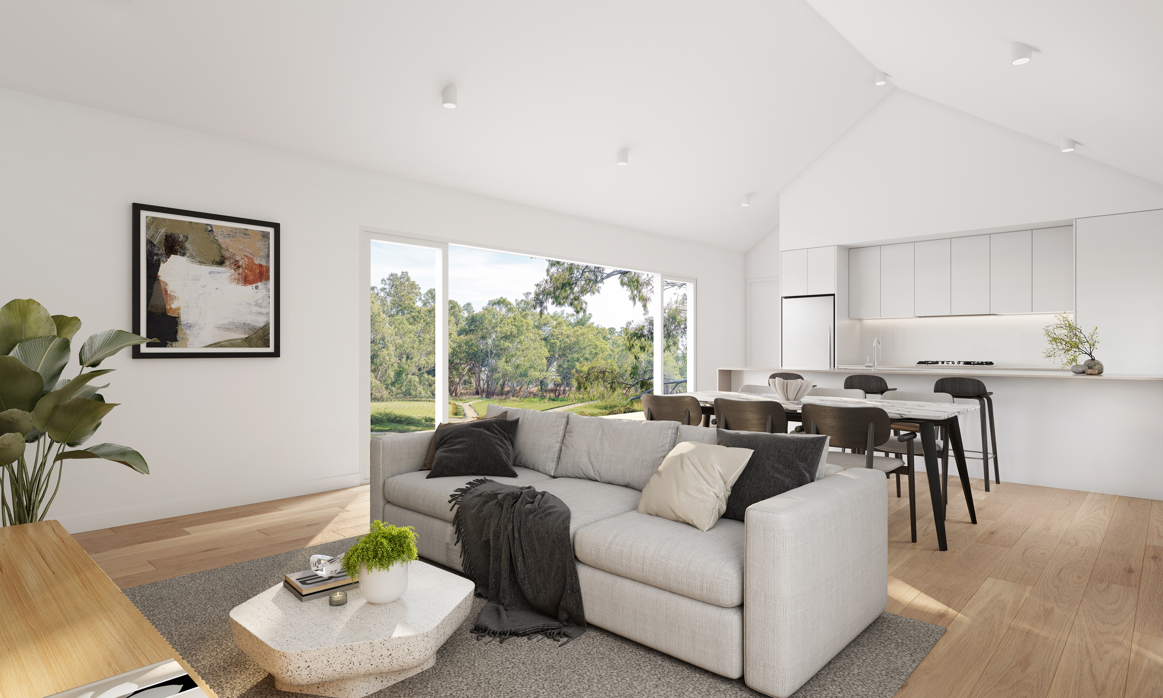 Living and dining area